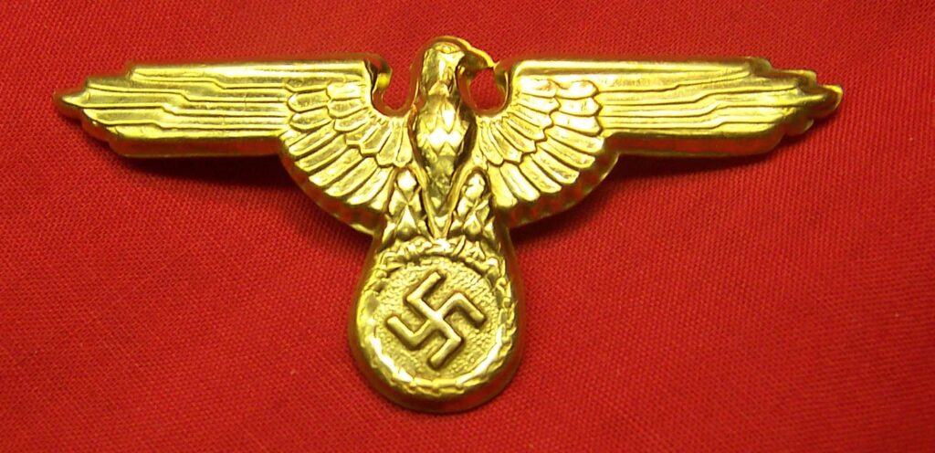 SS Eagle Pin German WW2 Medal Nazi Gold Cap Badge – VonAcht.com